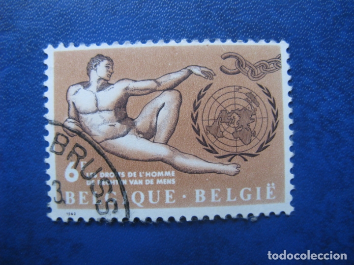 Selos: -belgica 1962, derechos del hombre, Yvert 1232