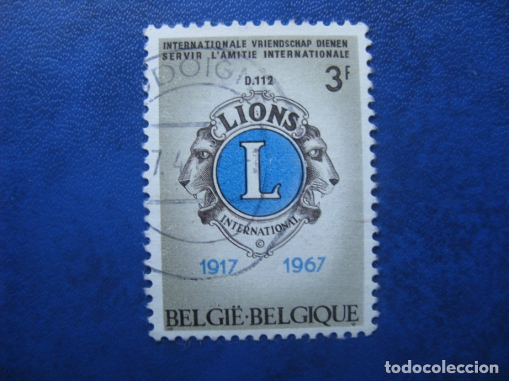 Selos: -belgica 1966, 50 aniv.lions internacional, Yvert 1404