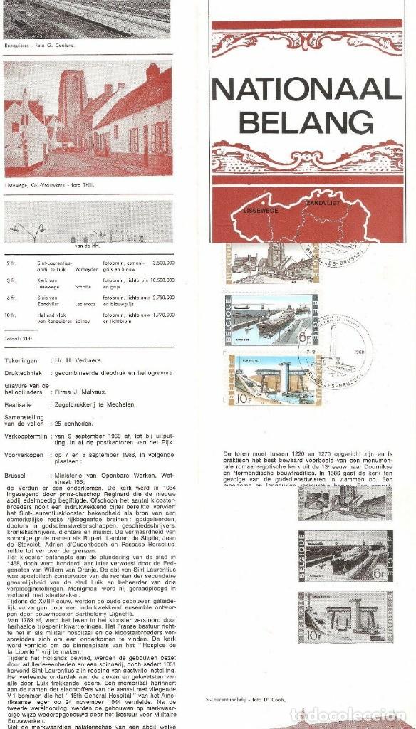 Stamps: BELGICA,1973,DOCUMENTO FILATELICO CAT. YT.1669/1674.