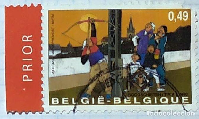 Stamps: BELGICA DIBUJO INFANTIL PRIOR ESCENA NI&Ntilde;OS TIRACHINAS