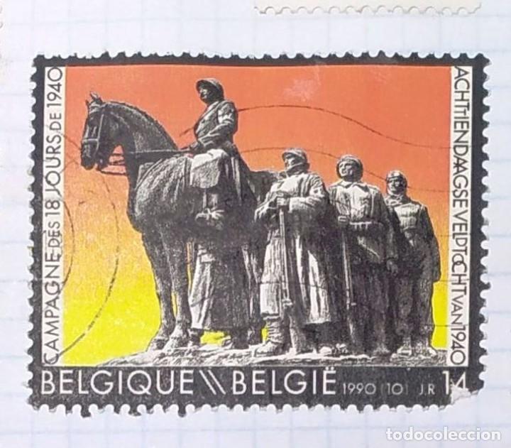 Stamps: BELGICA BELGIQUE SELLO CABALLOS GUARDIA CAMPAGNE DES 18JOURS DE 1940 1990
