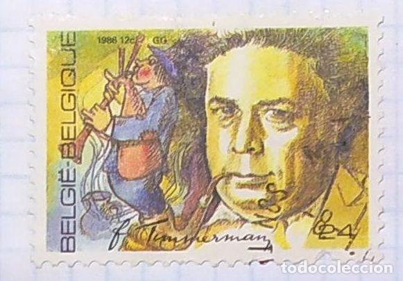 Francobolli: BELGICA POSTES HOMBRE PIPA PERSONAJE FLAUTISTA 1986