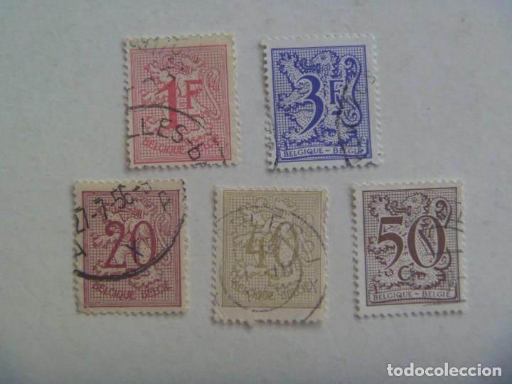 Selos: LOTE DE 5 SELLOS BASICOS DE BELGICA