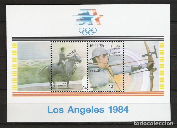 Selos: BELGICA 1984 - JUEGOS OLIMPICOS DE LOS ANGELES-84 - YVERT HB N&ordm; 60**