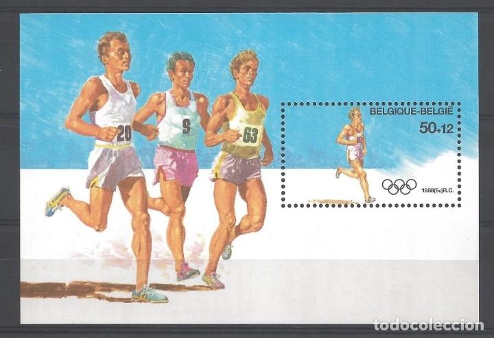 Selos: BELGICA 1988 - JUEGOS OLIMPICOS DE SEUL - YVERT HB N&ordm; 64**
