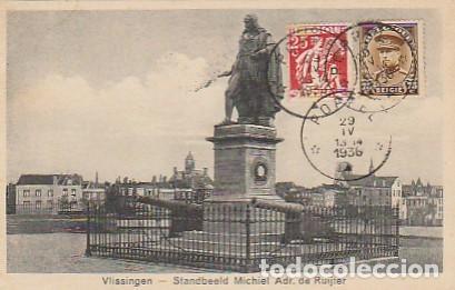 Selos: Belgica & Circulado, Michiel Adriaanzoon De Ruijter, Monumento, Poppel a Lisboa Portugal 1936 (7987)