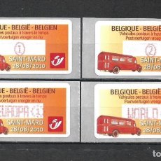 Sellos: BELGICA 2010 ATM SERIE COMPLETA VEHICULOS** MNH - 11/39. Lote 339549258
