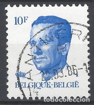 Sellos: B&Eacute;LGICA 1982 - REY BALDUINO, NUEVA EDICI&Oacute;N - USADO - Foto 1