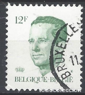 Sellos: B&Eacute;LGICA 1984 - REY BALDUINO, NUEVA EDICI&Oacute;N - USADO - Foto 1