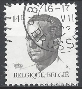 Sellos: B&Eacute;LGICA 1990 - REY BALDUINO, NUEVA EDICI&Oacute;N - USADO - Foto 1