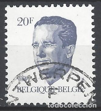Sellos: B&Eacute;LGICA 1984 - REY BALDUINO, NUEVA EDICI&Oacute;N - USADO - Foto 1