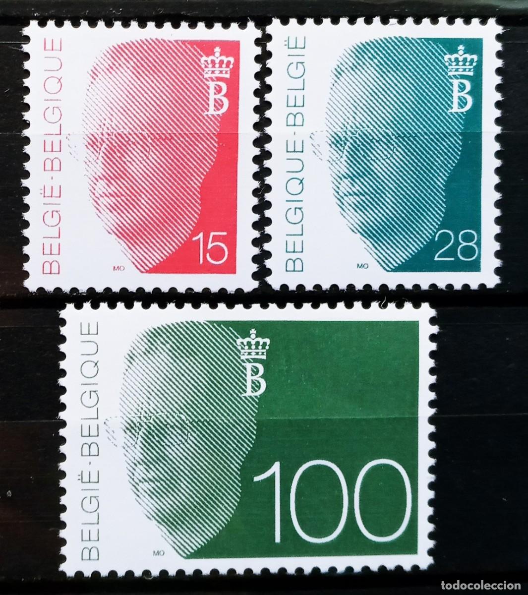 Sellos: BELGICA - IVERT 2448+2473+2481 NUEVOS ** - BASICOS REY BALDUINO - Foto 1
