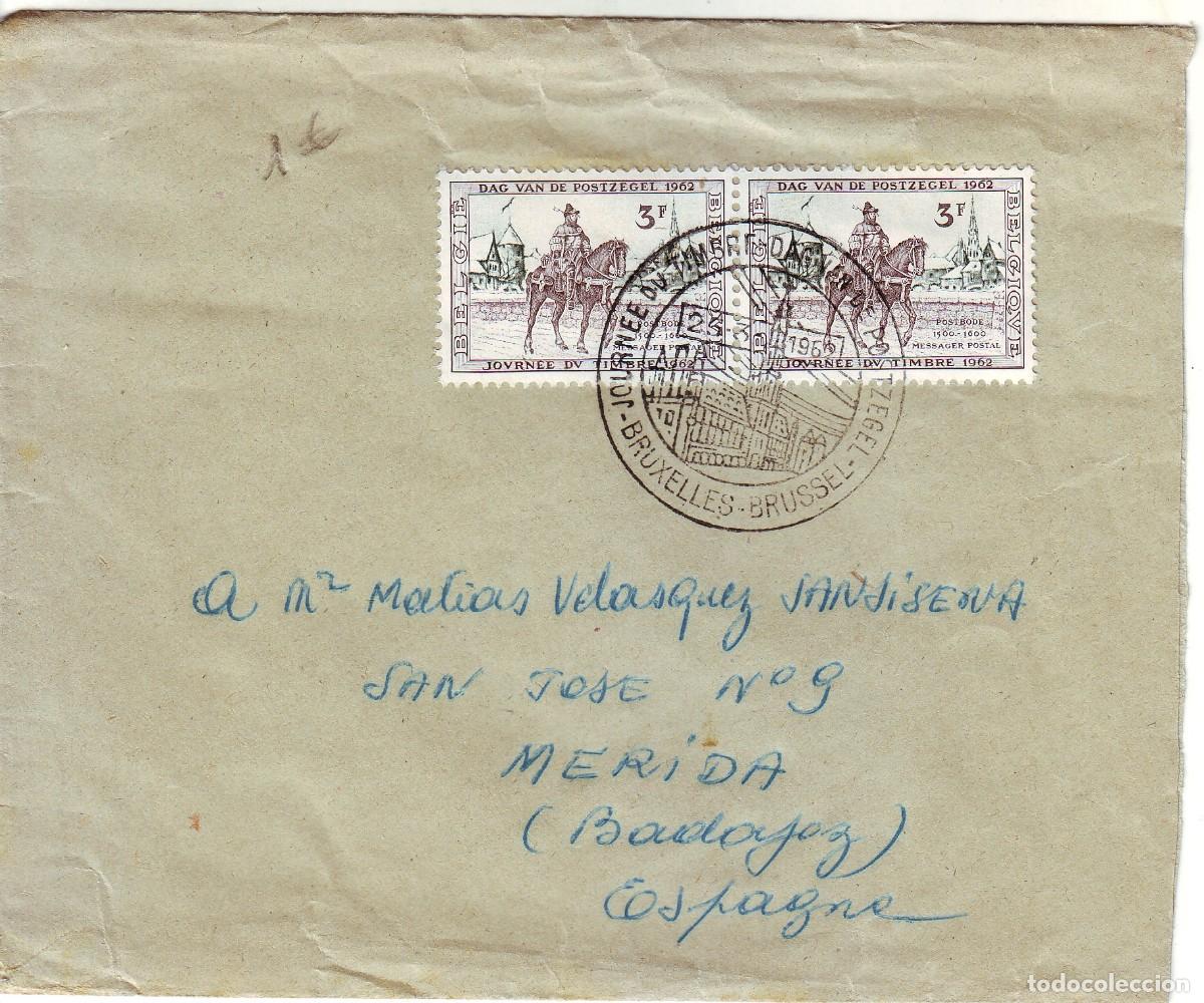 Sellos: SOBRE DE BELGICA 1962 - Foto 1