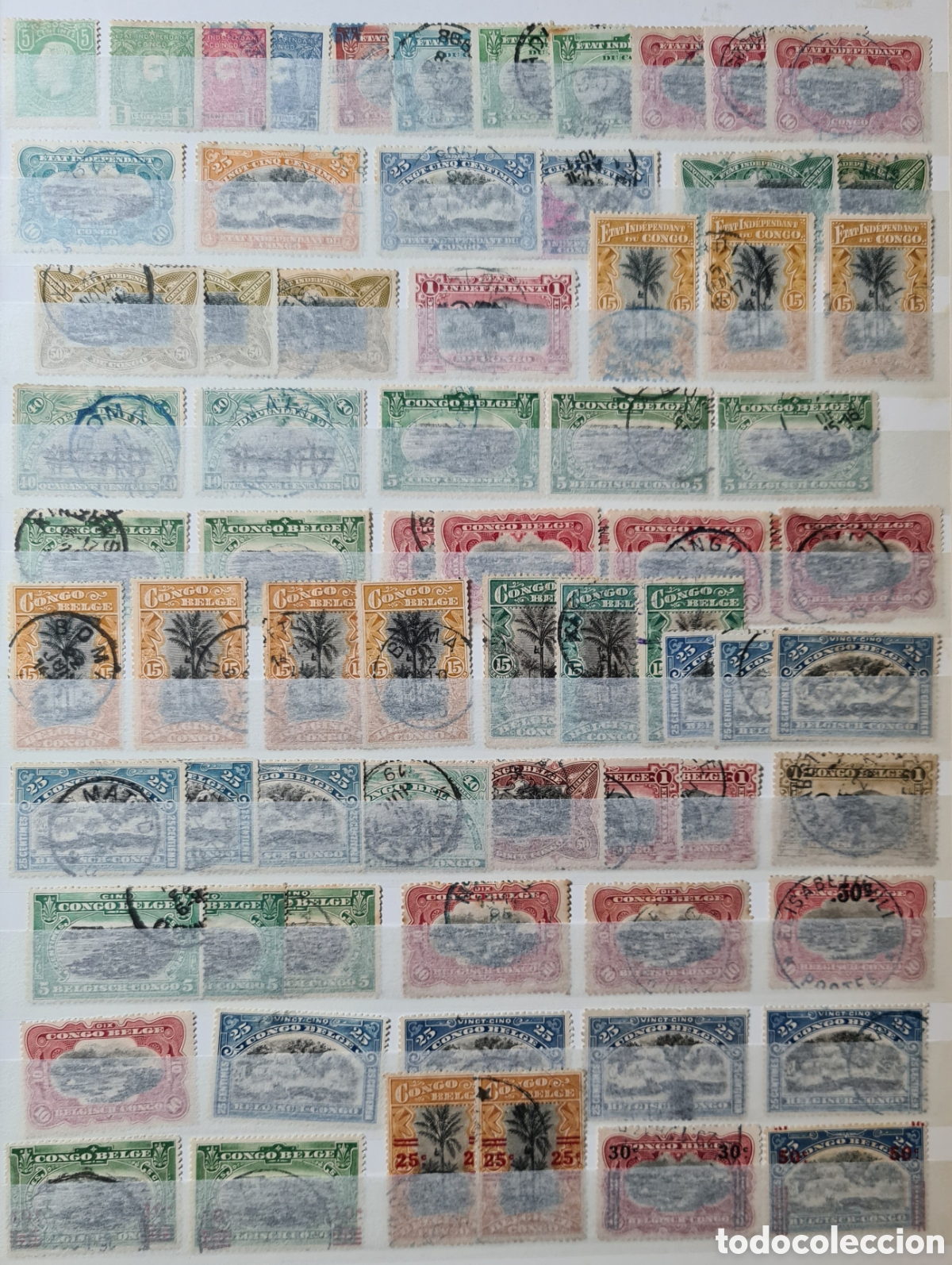 Stamps: Espectacular colecci&oacute;n de sellos del Congo Belga (+ del 60% de la colecci&oacute;n completa) en &aacute;lbum