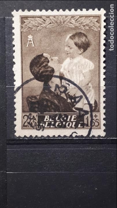 Sellos: B&Eacute;LGICA. A&Ntilde;O 1937 &deg;. YVERT 454. - Foto 1