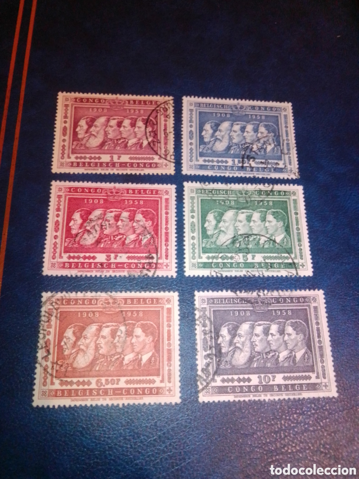 Sellos: Congo Belga 1958 completo - Foto 1