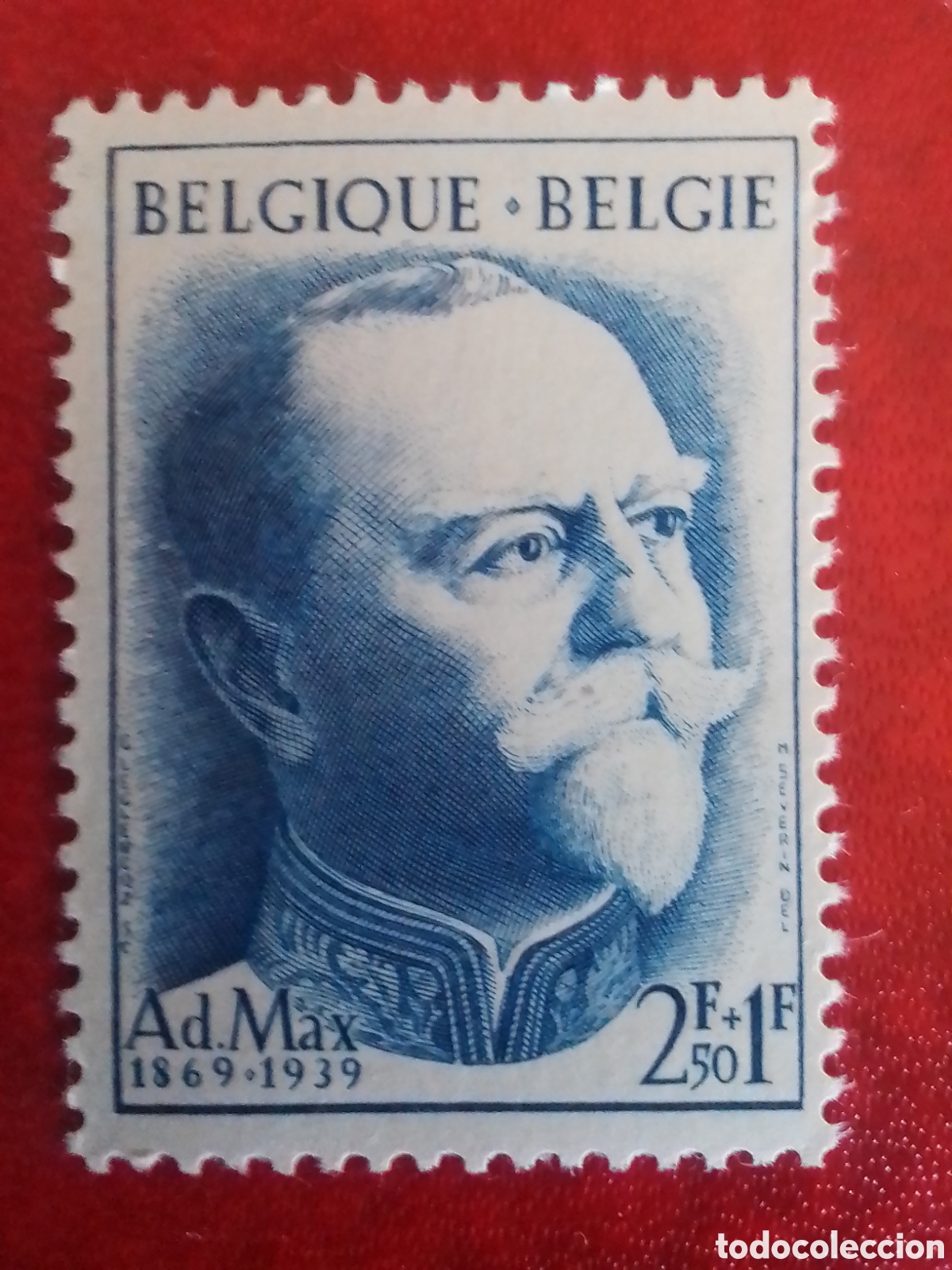 Sellos: Adolphe Max , a la memoria 1957 - Foto 1