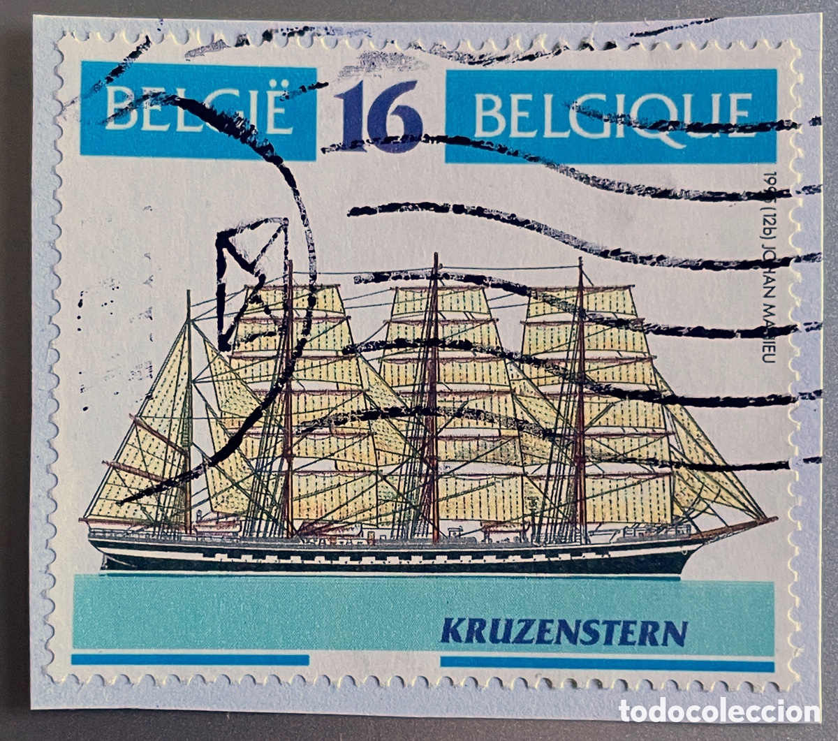 Sellos: B&eacute;lgica. Barcos. 1995 - Foto 1