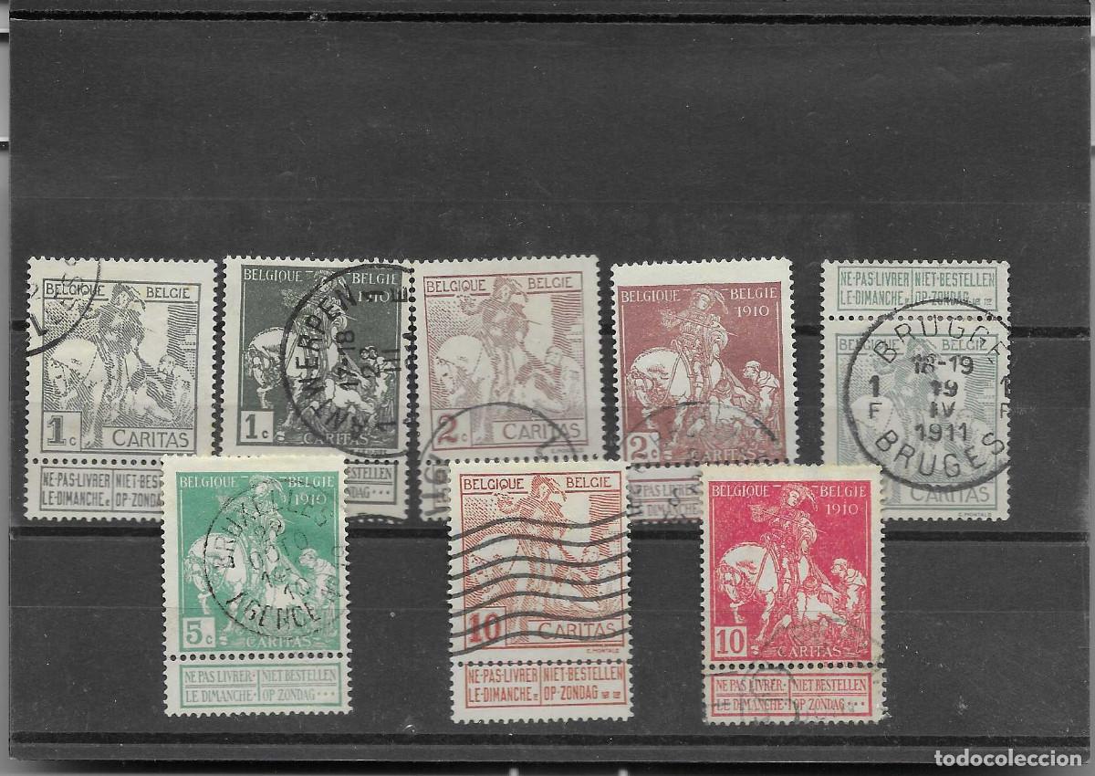Sellos: Serie completa usada de B&eacute;lgica de 1910 - Foto 1