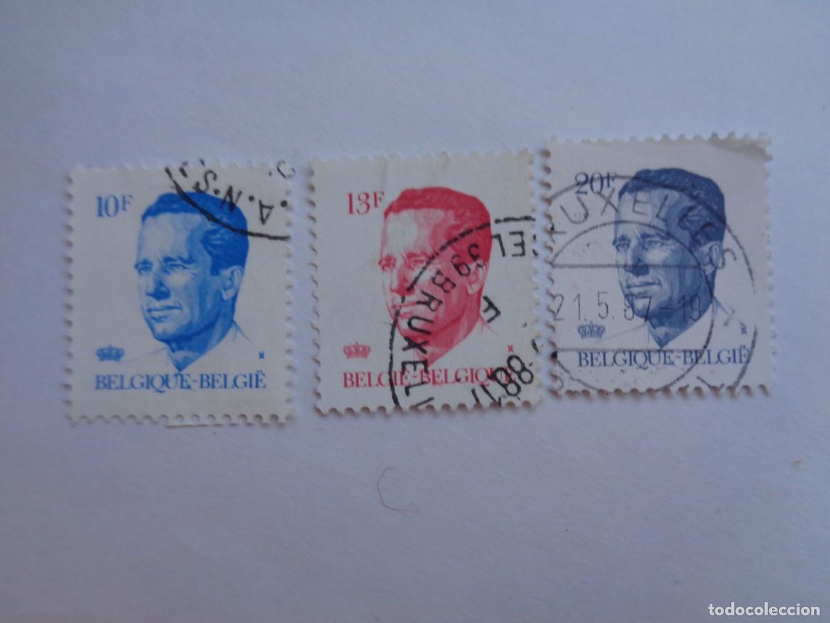 Sellos: LOTE DE 3 SELLOS DE BELGICA : BASICOS DEL REY BALDUINO - Foto 1