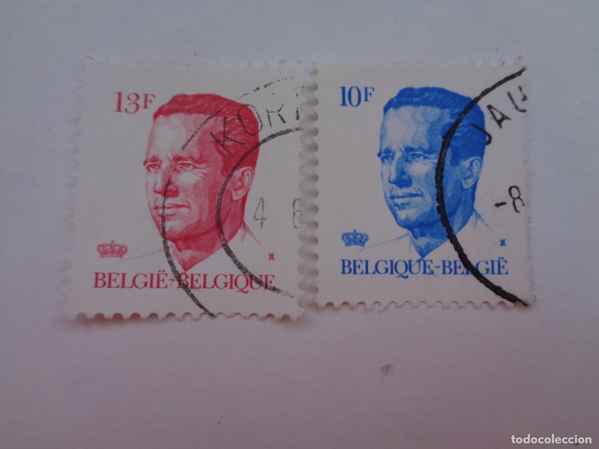 Sellos: LOTE DE 2 SELLOS DE BELGICA : REY BALDUINO - Foto 1