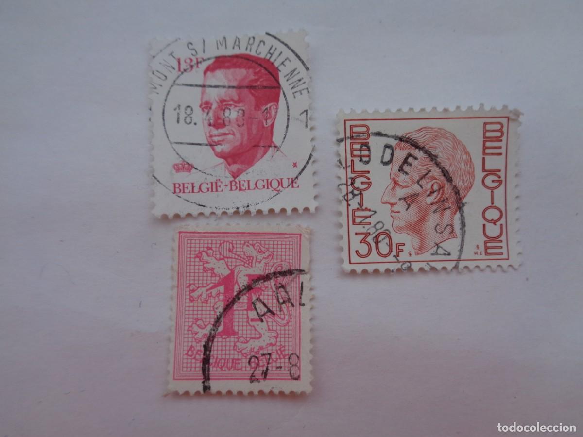 Sellos: LOTE DE 3 SELLOS DE BELGICA : BASICO, DEL REY BALDUINO - Foto 1