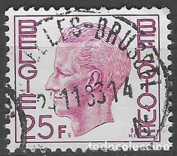 Sellos: B&Eacute;LGICA 1975 - REY BALDUINO, 25 FR - USADO - Foto 1