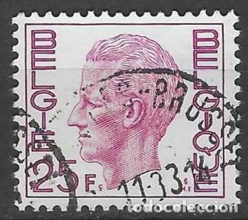 Sellos: B&Eacute;LGICA 1975 - REY BALDUINO, 25 FR - USADO - Foto 1