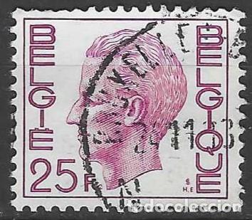 Sellos: B&Eacute;LGICA 1975 - REY BALDUINO, 25 FR - USADO - Foto 1