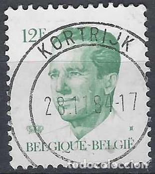 Sellos: B&Eacute;LGICA 1984 - REY BALDUINO, 12 FR - USADO - Foto 1