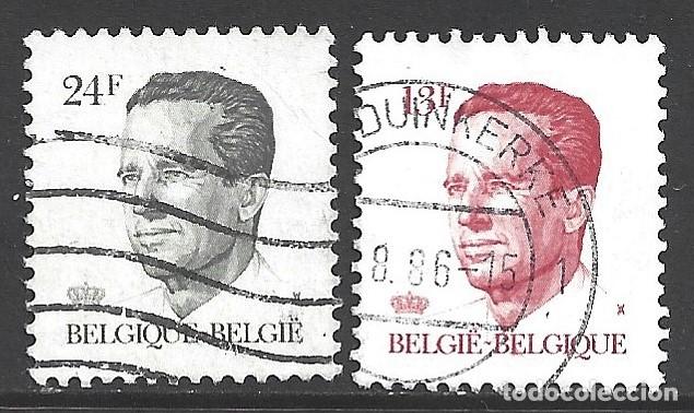 Sellos: B&Eacute;LGICA 2135/36 - A&Ntilde;O 1984 - REY BALDUINO I - Foto 1
