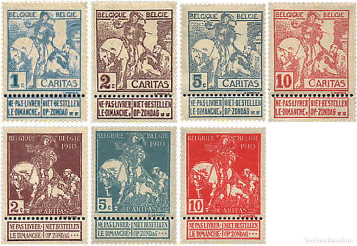 Timbres: 765984 HINGED BELGICA 1910 EXPOSICION DE BRUSELAS. CARITAS. SAN MARTIN