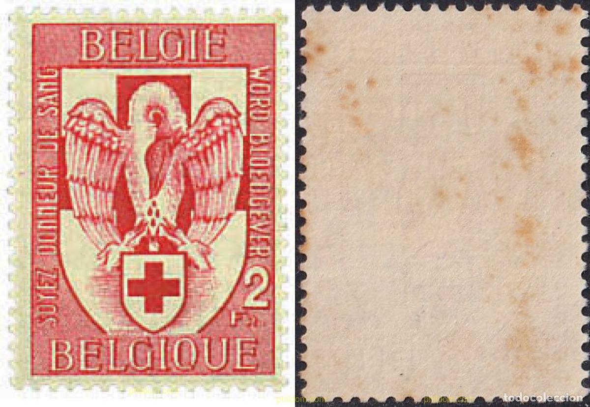 Timbres: 768020 MNH BELGICA 1956 DONANTES DE SANGRE