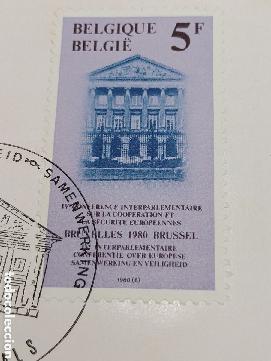 Timbres: La imagen muestra un sello conmemorativo . B&eacute;lgica
