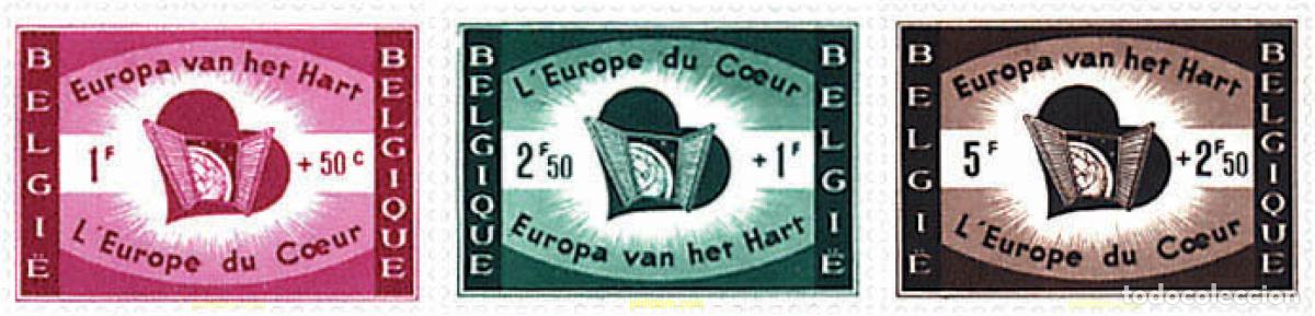 Timbres: 768198 HINGED BELGICA 1959 EUROPA DEL CORAZON