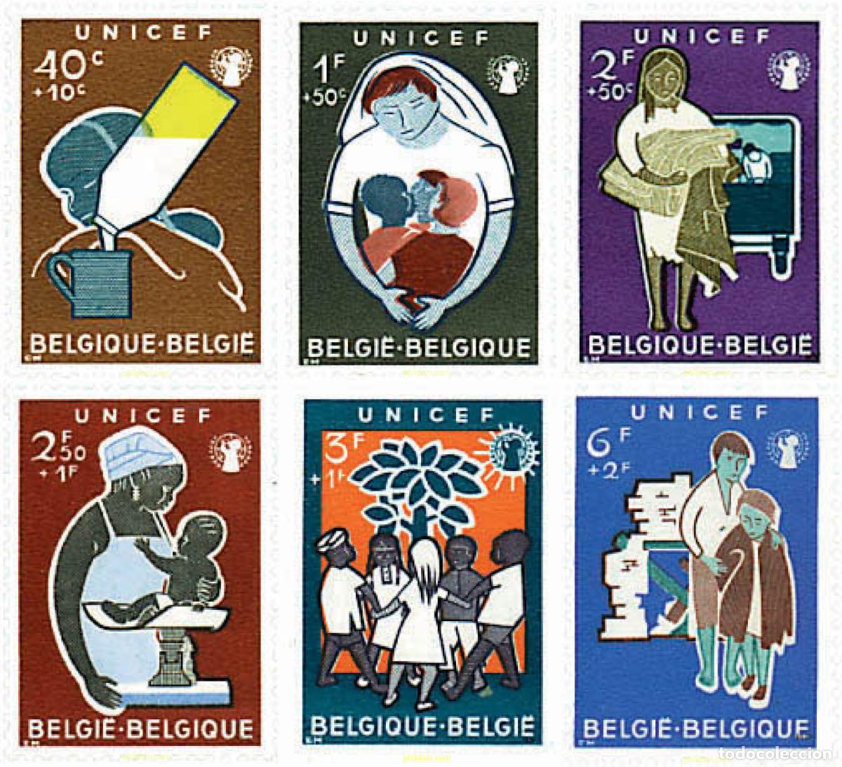 Sellos: 768405 MNH BELGICA 1960 PRO UNICEF