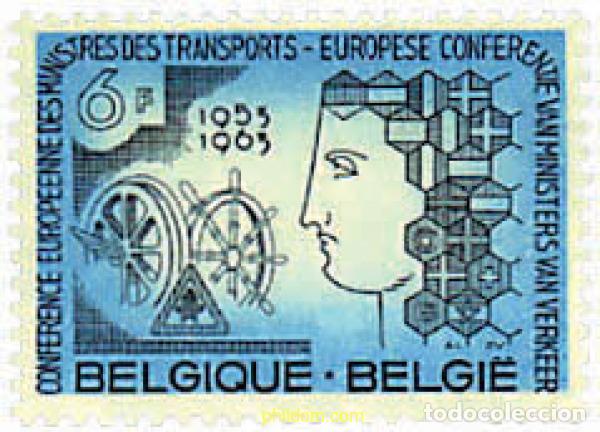 Timbres: 768942 HINGED BELGICA 1963 10 ANIVERSARIO DE LA CONFERENCIA EUROPEA DE MINISTROS DE TRANSPORTES