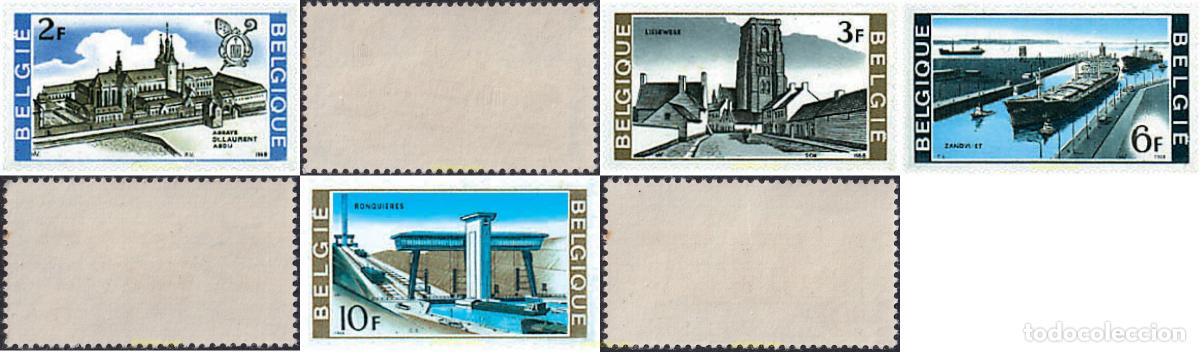 Sellos: 769432 MNH BELGICA 1968 EDIFICIOS ANTIGUOS Y MODERNOS - Foto 1