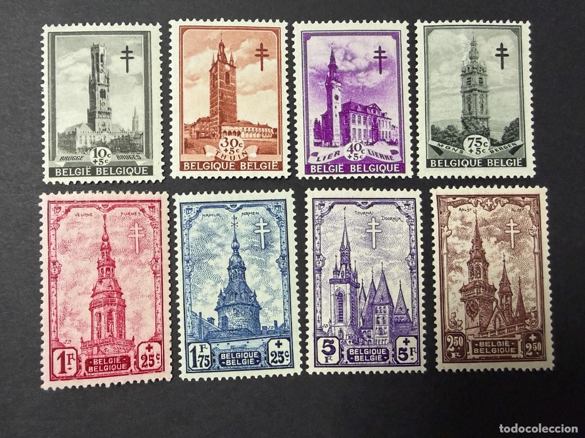 Sellos: B&Eacute;LGICA, 1939. YVERT 519/26. FONDO CONTRA LA TUBERCULOSIS. SERIE COMPLETA. NUEVOS. SIN FIJASELLOS