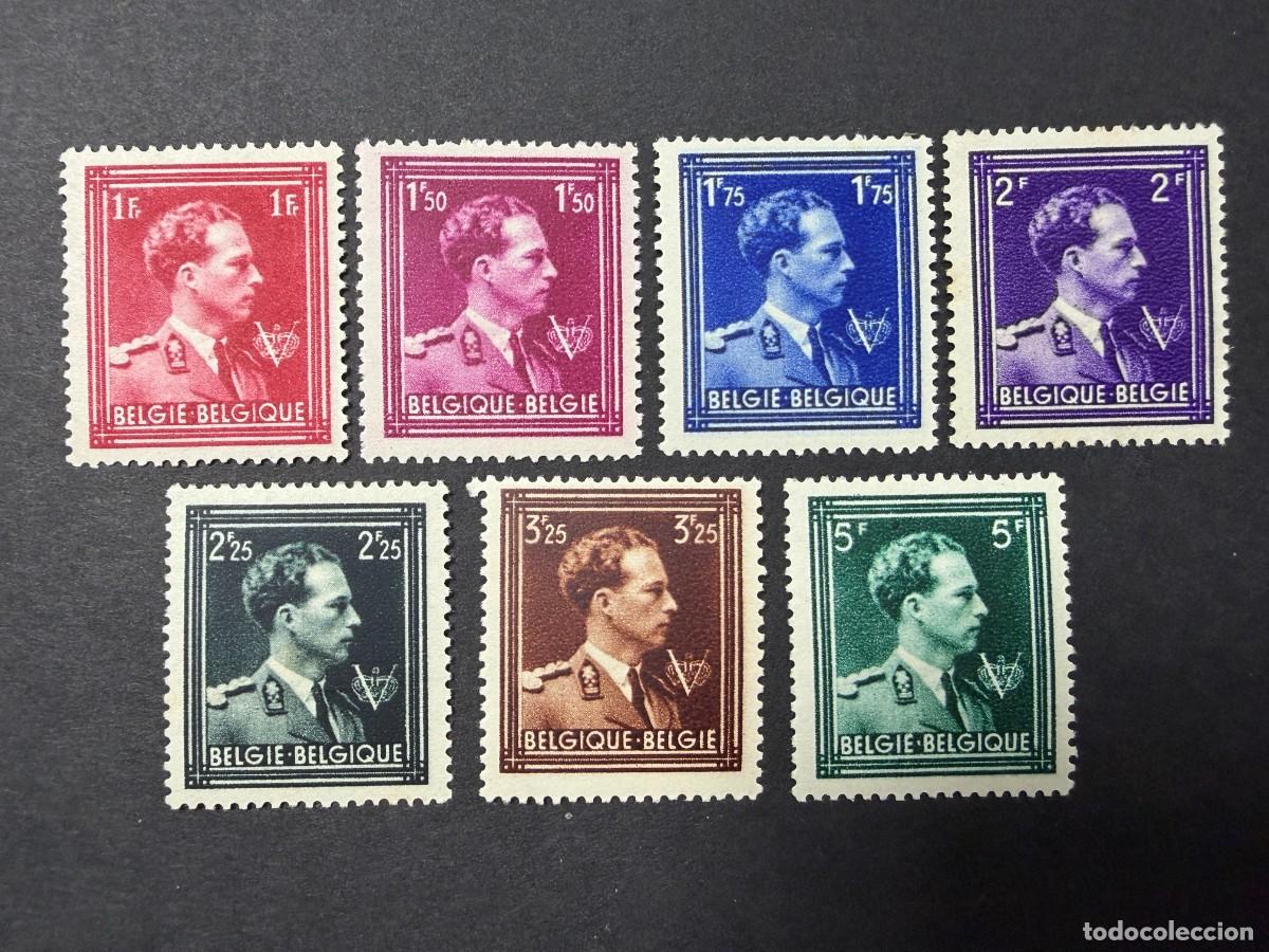 Sellos: B&Eacute;LGICA, 1945. YVERT 690/6. LEOPOLDO III. SERIE COMPLETA. NUEVOS. SIN FIJASELLOS