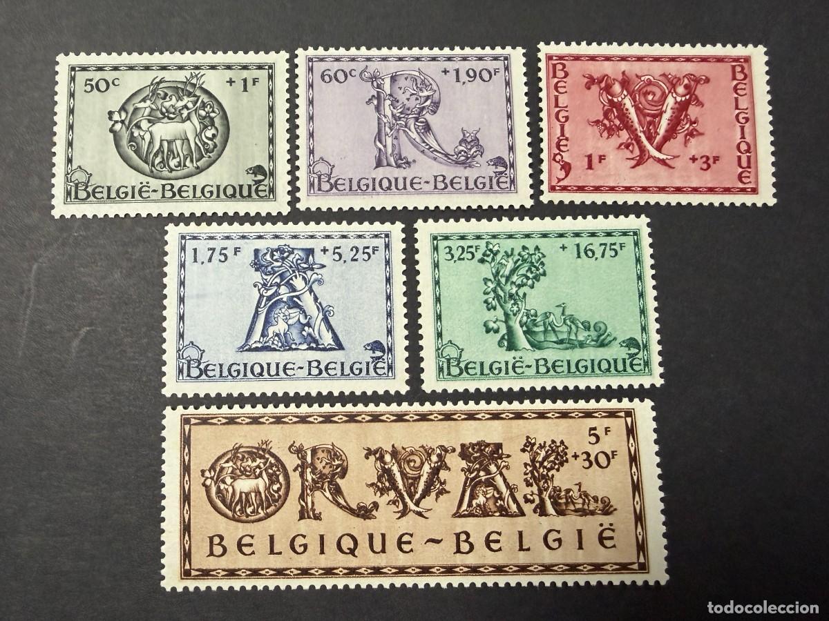 Sellos: B&Eacute;LGICA, 1943. YVERT 625/30. ABAD&Iacute;A DE ORVAL. SERIE COMPLETA. NUEVOS. SIN FIJASELLOS