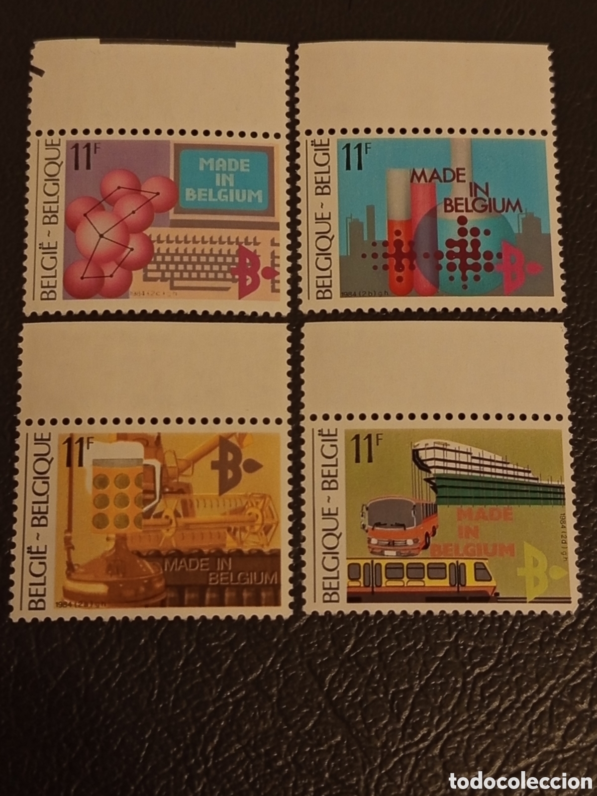 Sellos: B&eacute;lgica 1984 - Serie Exportaciones &rdquo;Made in Belgium&rdquo; (4v) MNH - Yvert 2113/16