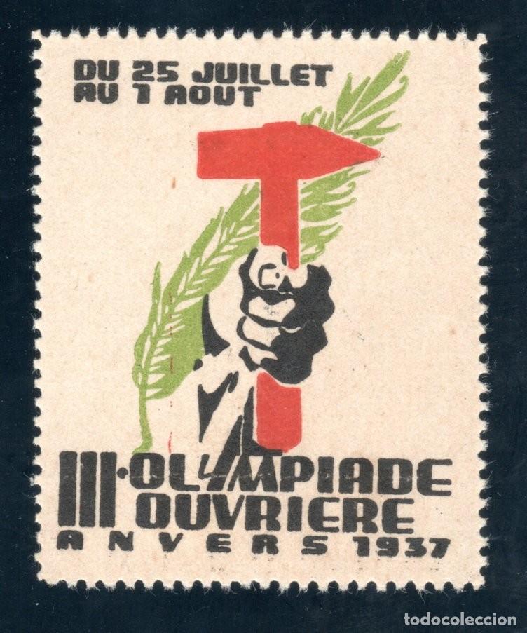 Sellos: III OLYMPIADE OUVRI&Egrave;RE ANVER 1937. DU 25 JUILLET AU 1 AOUT. MUY RARO. MNH **