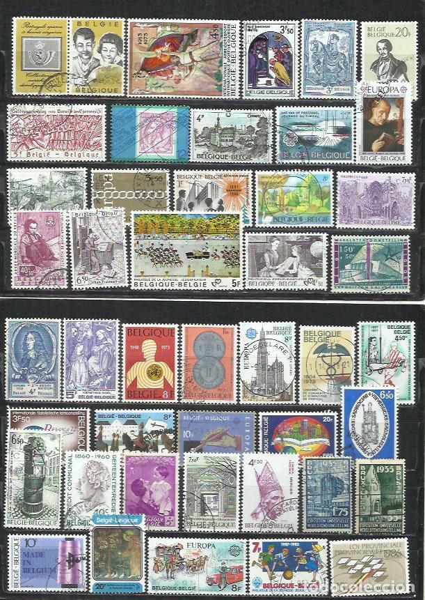 Sellos: Q869D-LOTE SELLOS BELGICA ANTIGUOS Y MODERNOS SIN TASAR,SIN REPETIDOS.BUENOS SELLOS. ***************