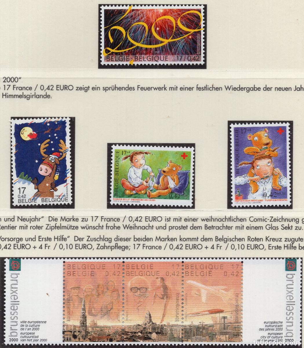 Sellos: BELGICA 1999-2000 STAMP MICHEL BE 2929+2905+2903-2904+2935-2937+