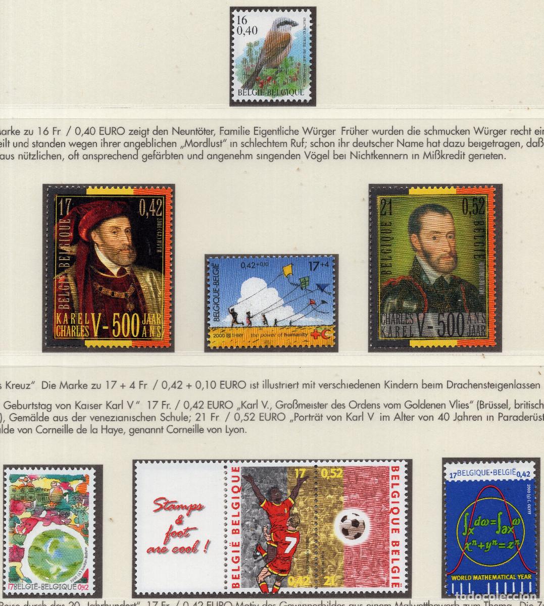 Sellos: BELGICA 2000 STAMP MICHEL BE 2931+2938+2939+2942+2943-2944+2941