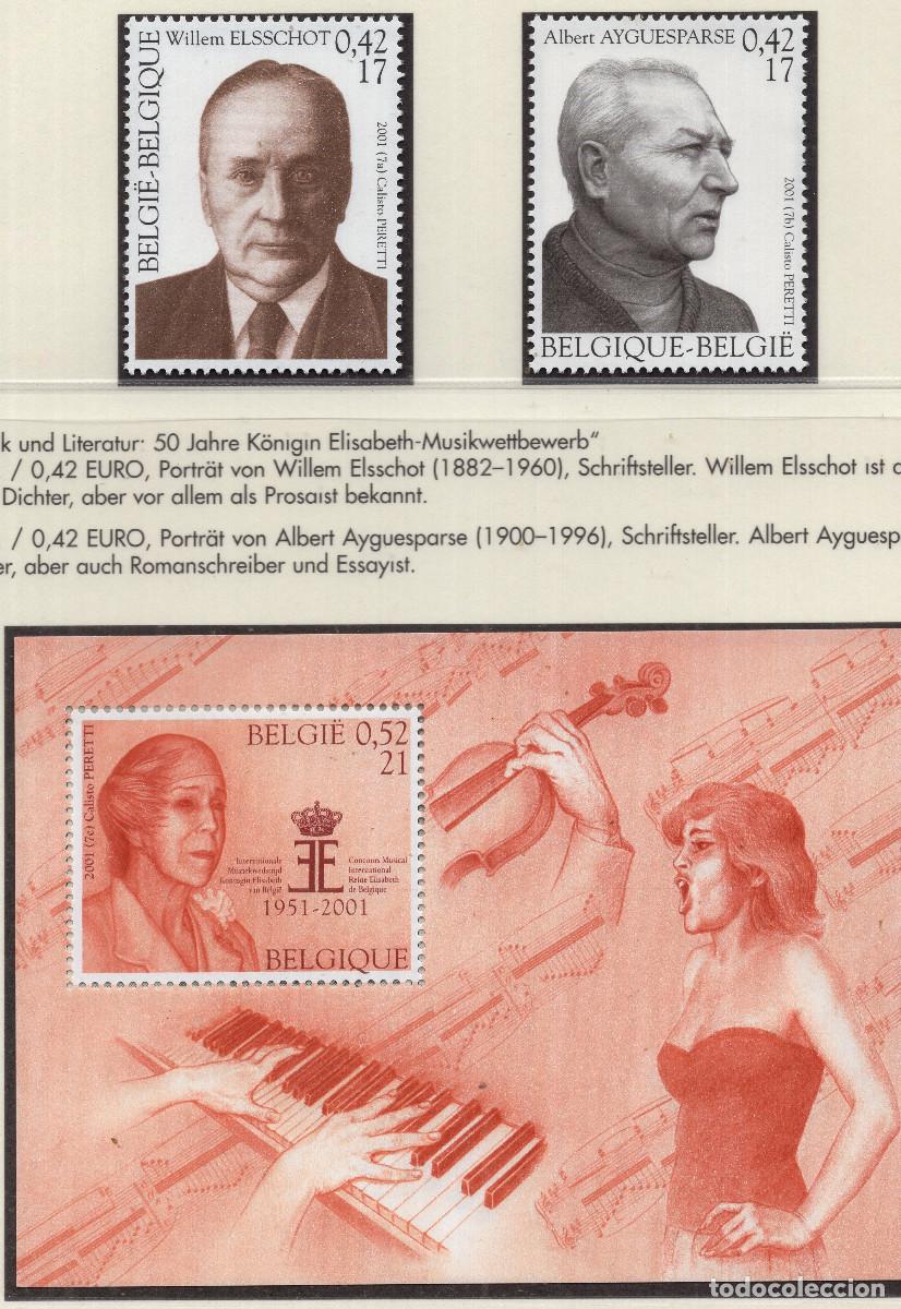 Sellos: BELGICA 2001 STAMP MICHEL BE 3040-3041+BL 80