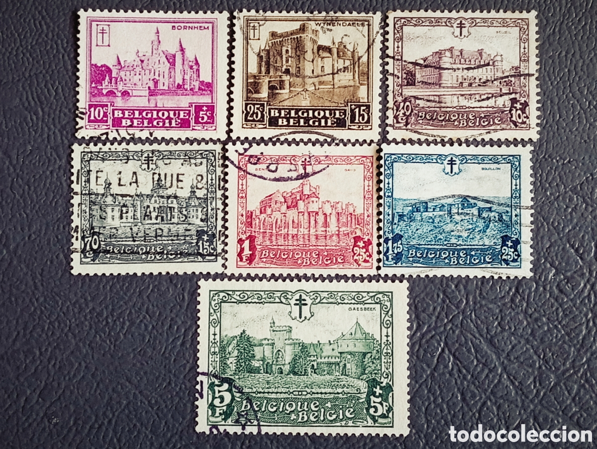 Francobolli: B&eacute;lgica 1930 - Serie Completa Castillos Antituberculosis - Y&T 308/314