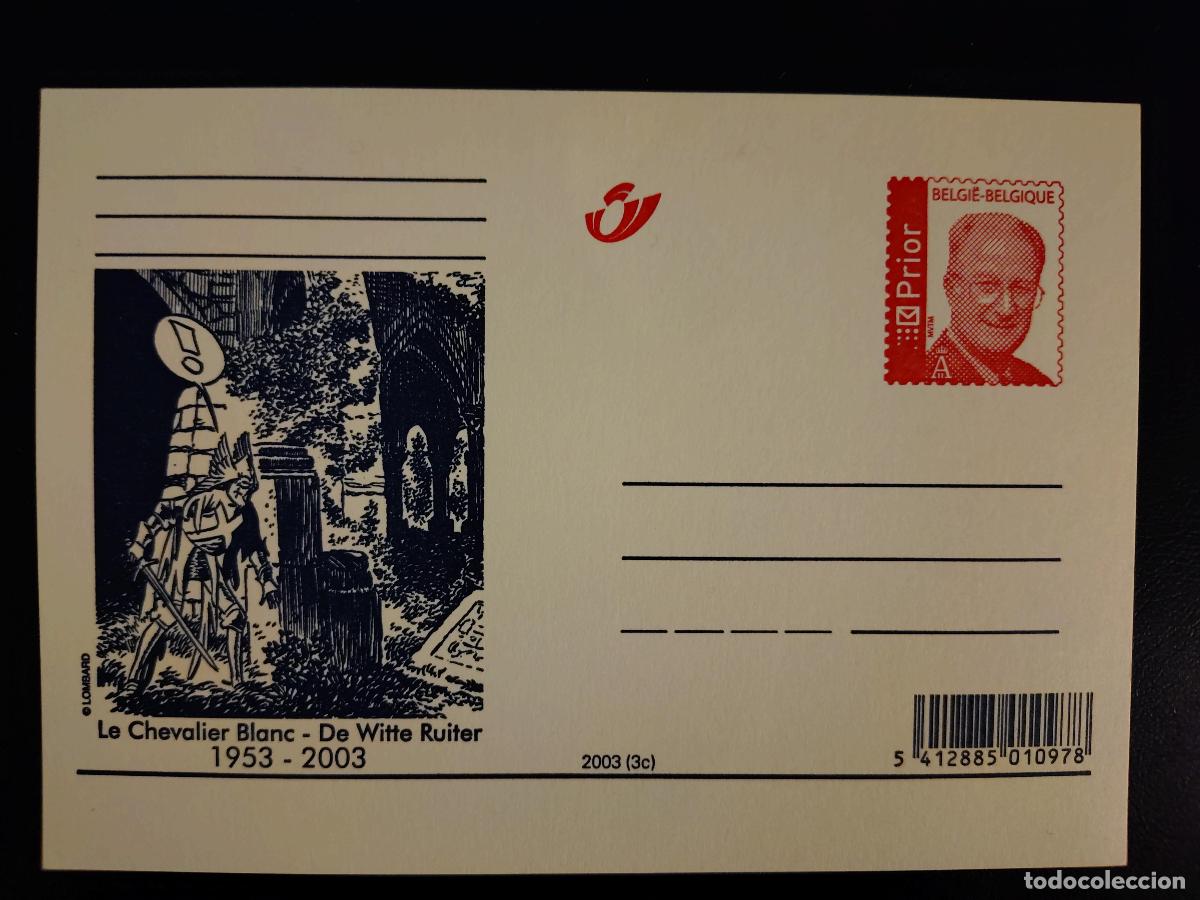 Sellos: Tarjeta postal B&eacute;lgica 2003 Caballero Blanco BD Lombard completo