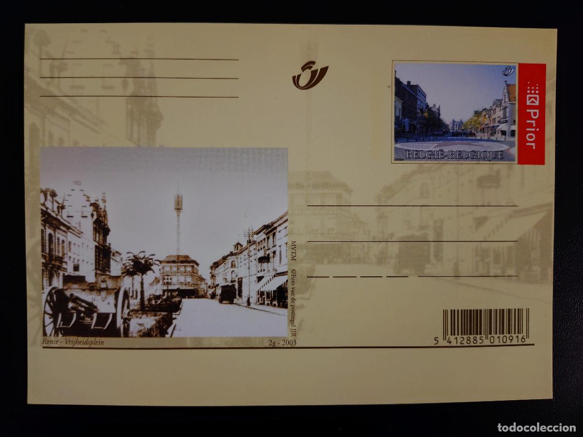 Sellos: Tarjeta postal B&eacute;lgica 2003 Ronse Vrijheidsplein Prior entero